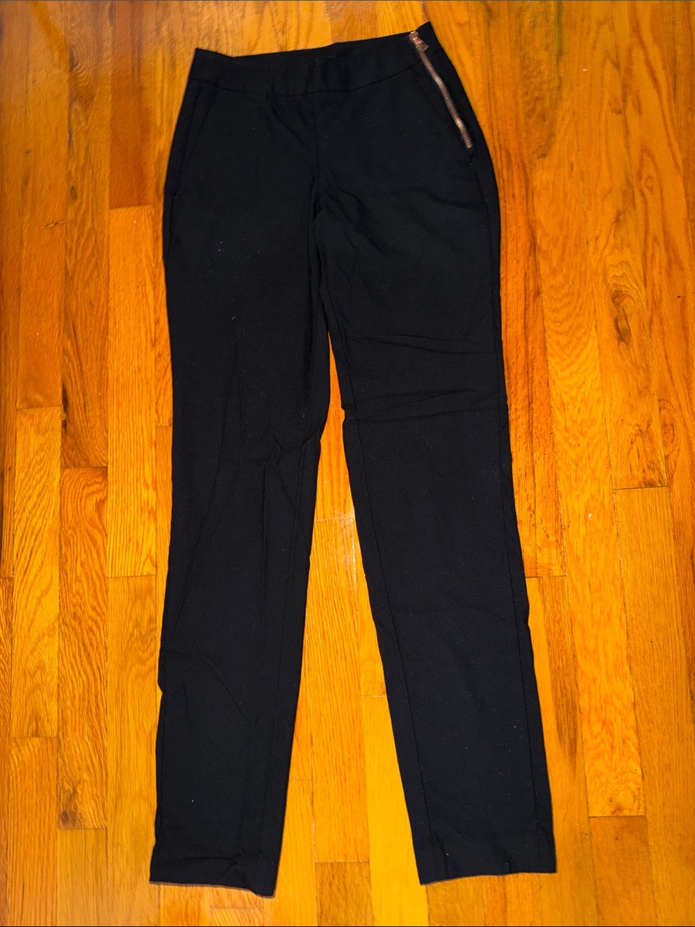 Kit and Ace Black Skinny Pants with Side Zip Women
